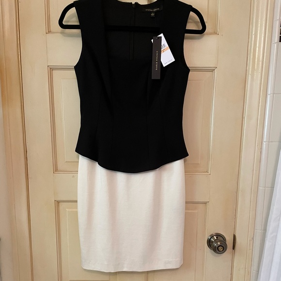 Cynthia Steffe B/W peplum dress - Picture 5 of 6